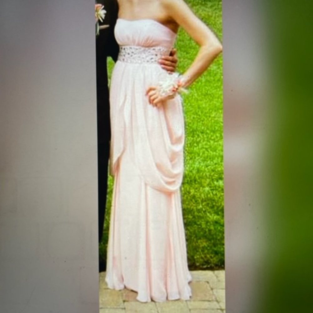Formal Bridesmaid/Prom Long Dress Light Pink